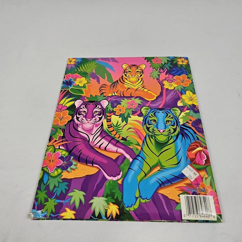 Vintage Lisa Frank Aloha Tigers 3 Ring Binder Folder Stuart Hall 90s
